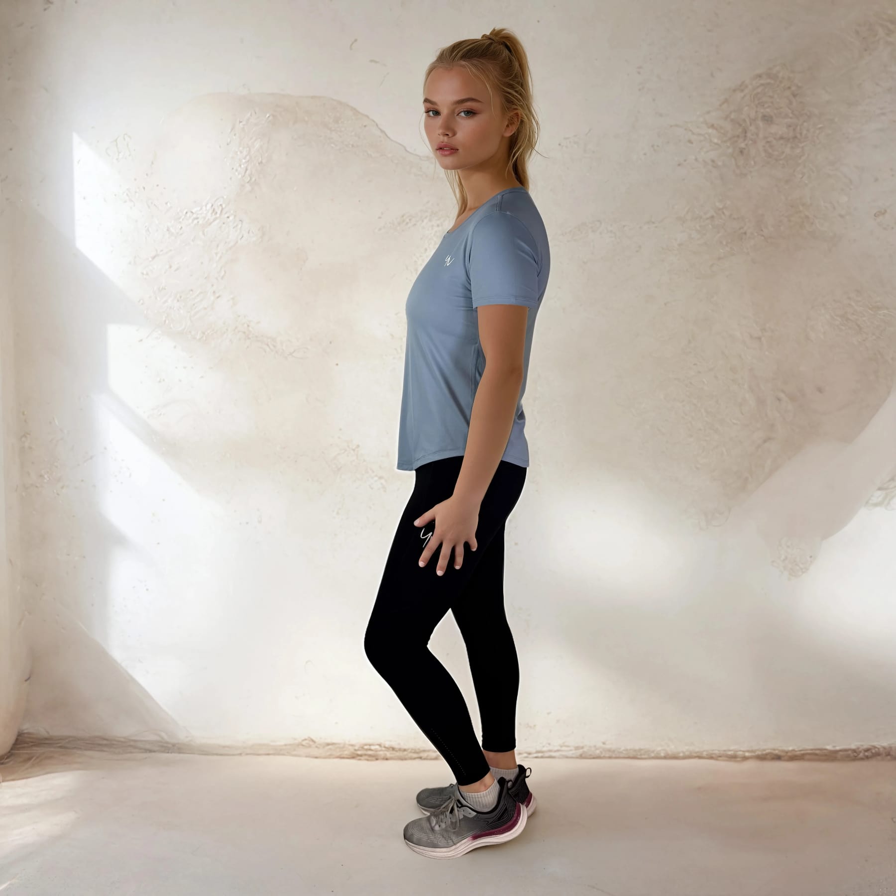 Model - Lissabon en Milaan - Blauw - zij Sportshirt Lissabon - Afbeelding 9