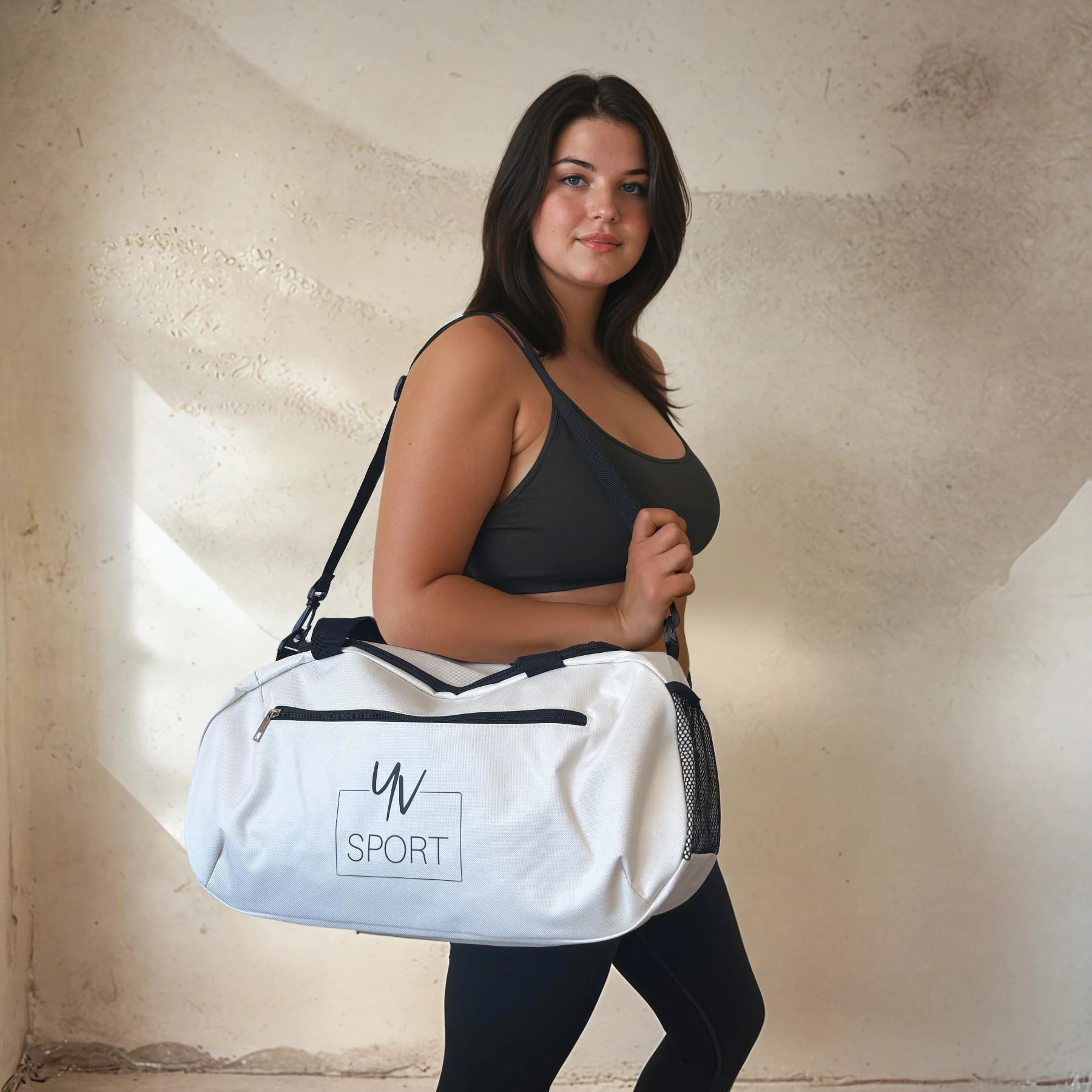 Model - Sporttas - Wit Sporttas - Afbeelding 1