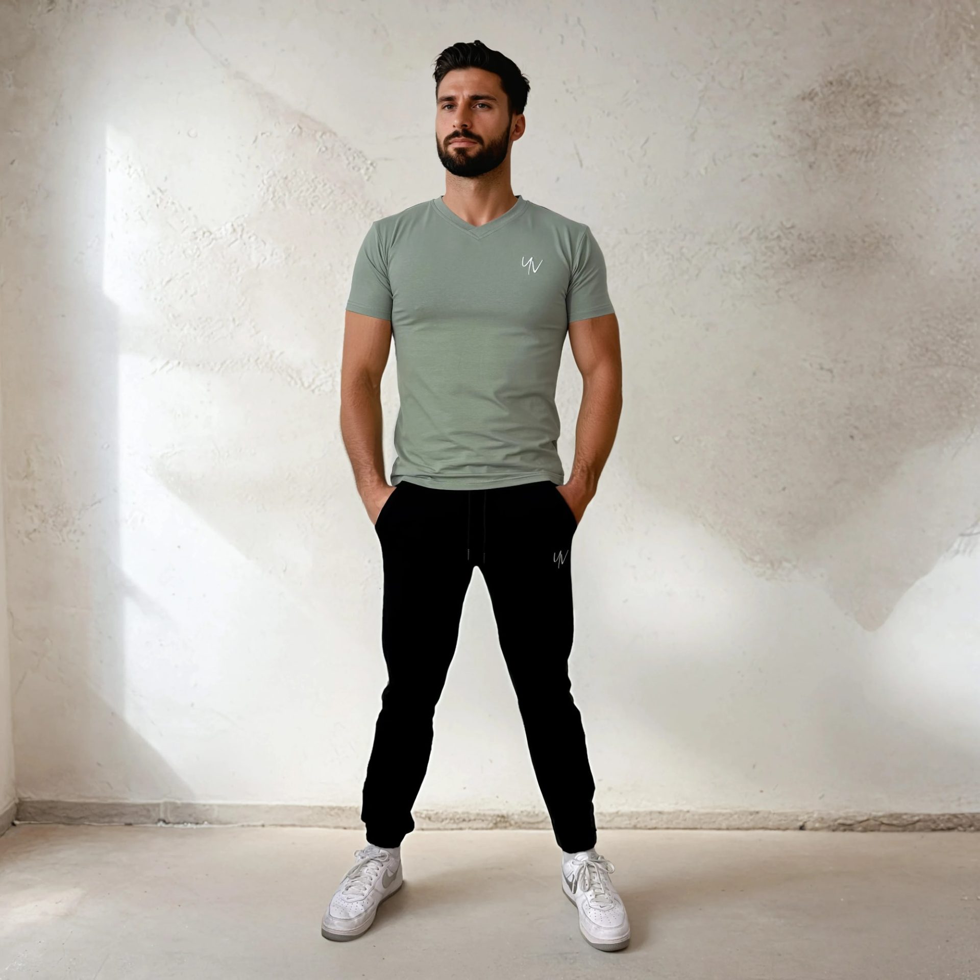 Model - YV MOTION - jogger en v-shirt - man - totaal YV MOTION – V-shirt for him - Afbeelding 9