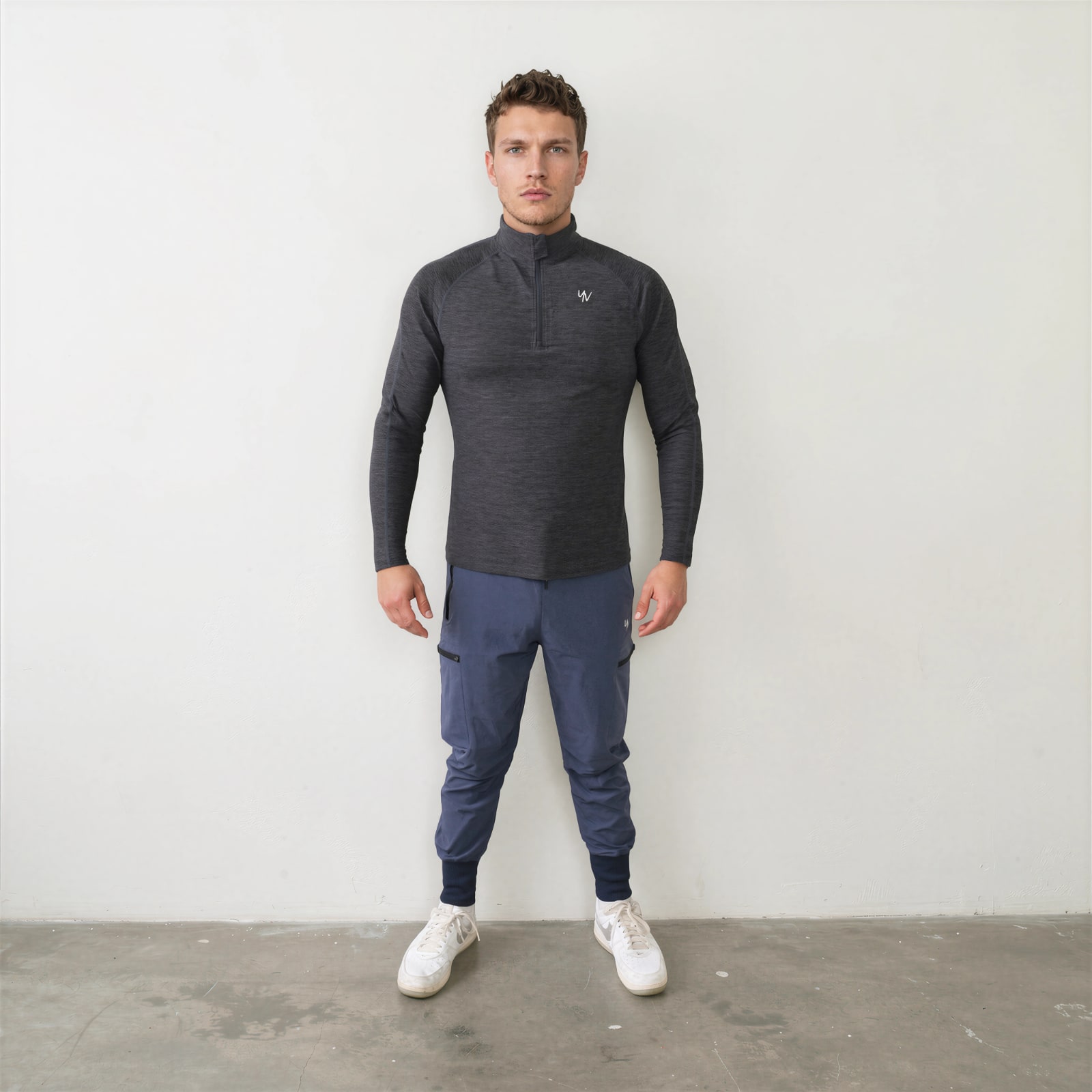 Model-Cuzco-donkergrijs-front Longsleeve Cuzco - Afbeelding 2